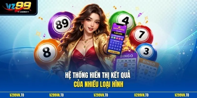 Kết Quả Xổ Số VZ99 - Cập Nhật Nhanh Chuẩn Xác Nhất Hôm Nay 3 Hệ thống hiển thị kết quả của nhiều loại hình